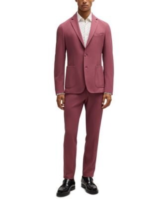 Men's Printed Performance-Stretch Slim-Fit Dress Shirt