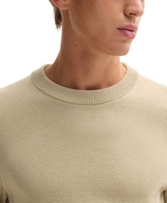 Men's Micro-Structured Crew-Neck Sweater