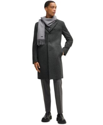 Men's Virgin Wool Cashmere Slim-Fit Coat