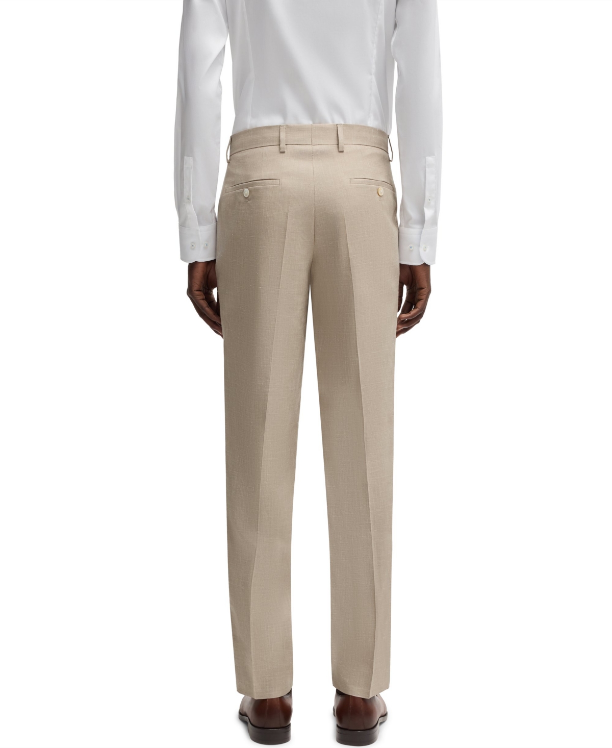 Boss by Hugo Men's Micro-Patterned Linen Blend Slim-Fit Suit