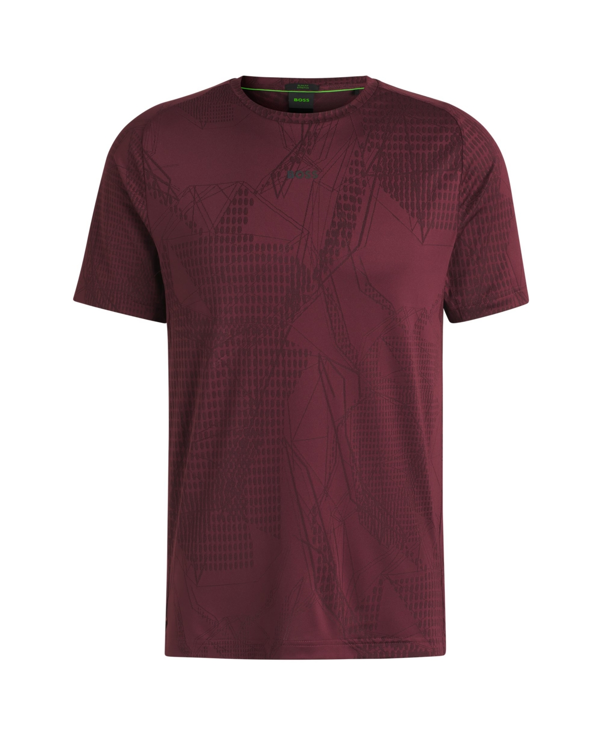 Boss by Hugo Men's Moisture Management Active Jacquard-Pattern T-Shirt