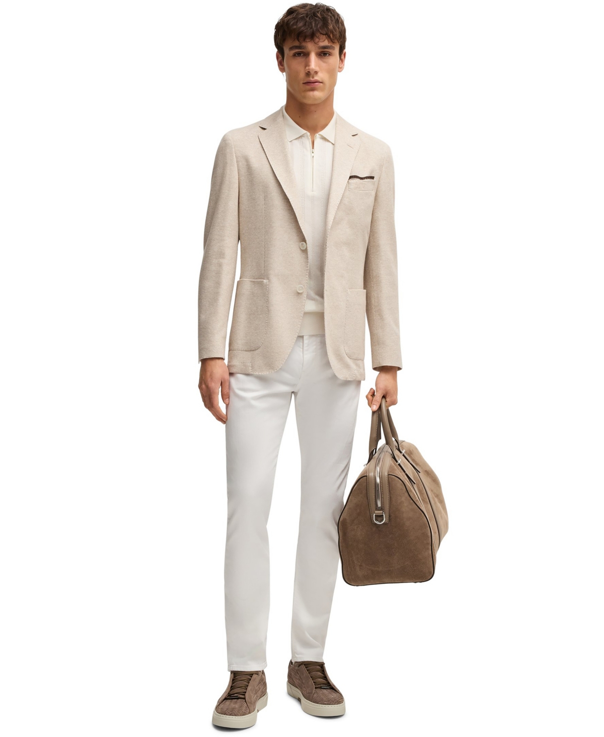 Hugo Boss Boss By  Men's Stretch Denim Delaware Slim-fit Jeans In White