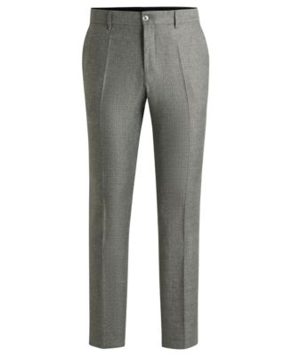 Men's Micro-Patterned Stretch Formal Trousers