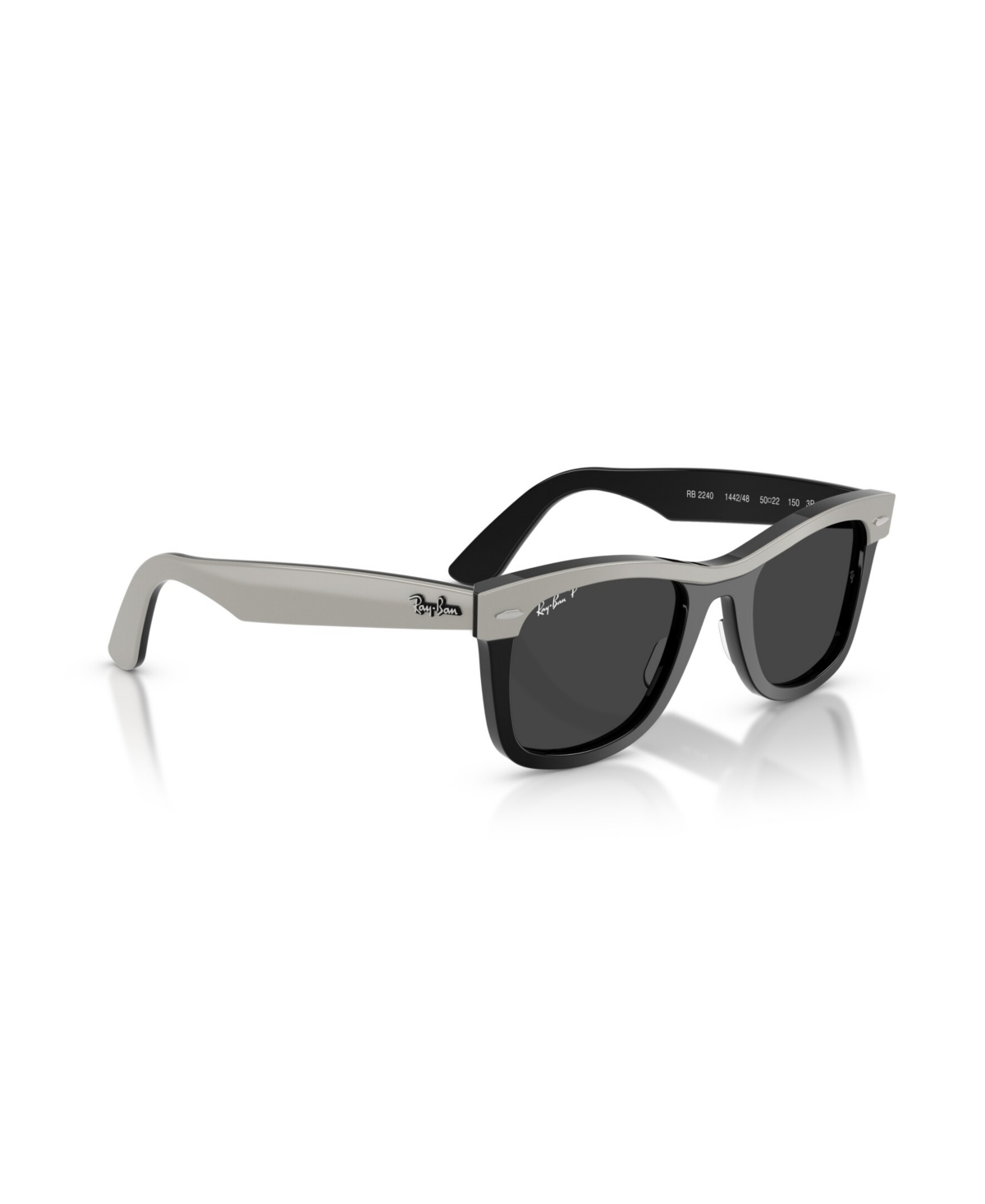 Ray Ban Unisex Polarized Sunglasses, Wayfarer Rb2240f In Gray