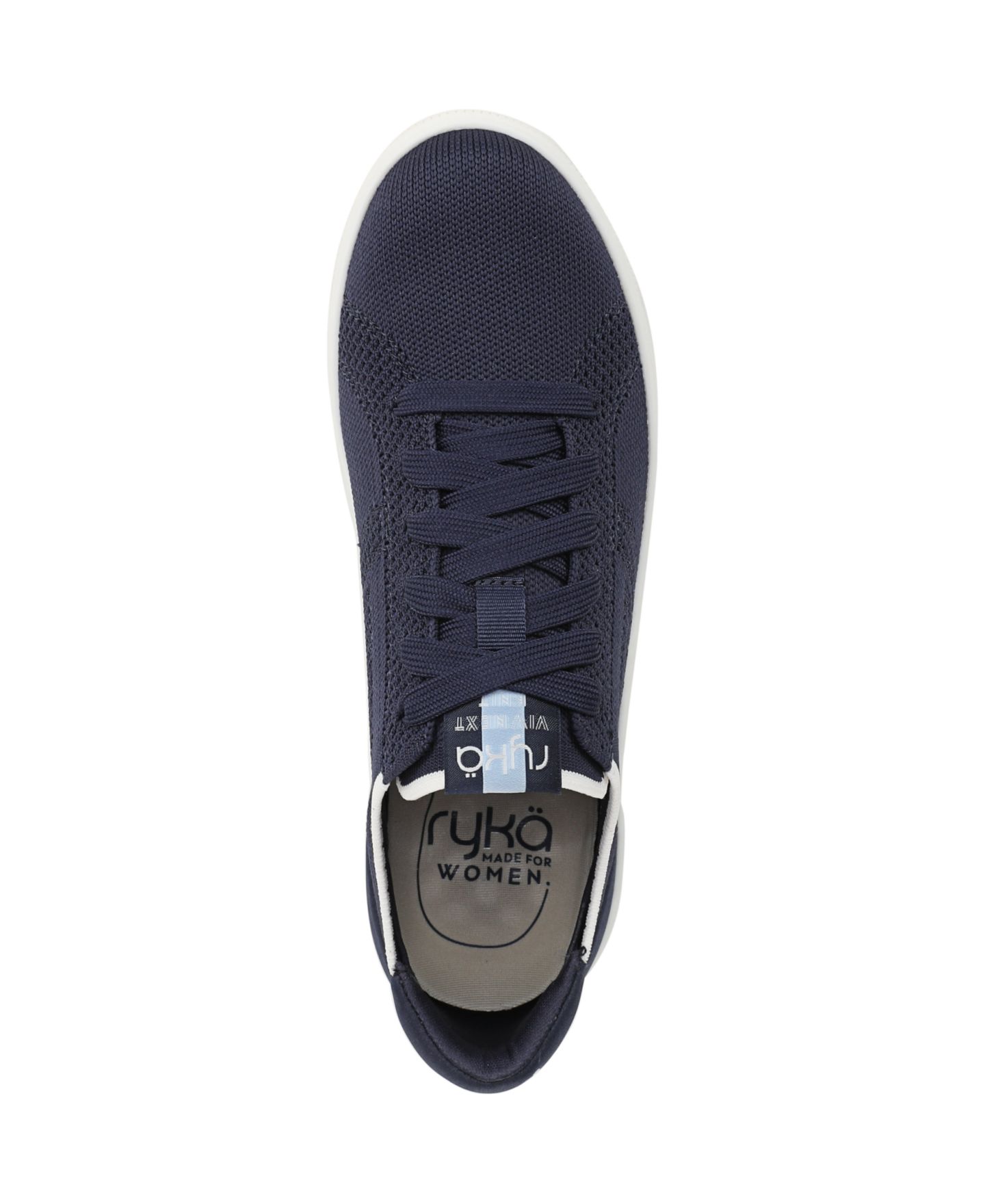 Женские кроссовки Ryka Viv Next Knit Court Inspired Lace Up, цвет: Синий вязаный — фото 4
