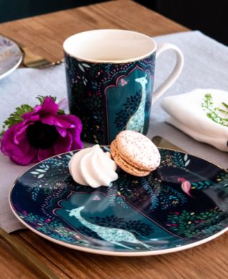 Sara Miller India Cake Plates, Set of 4