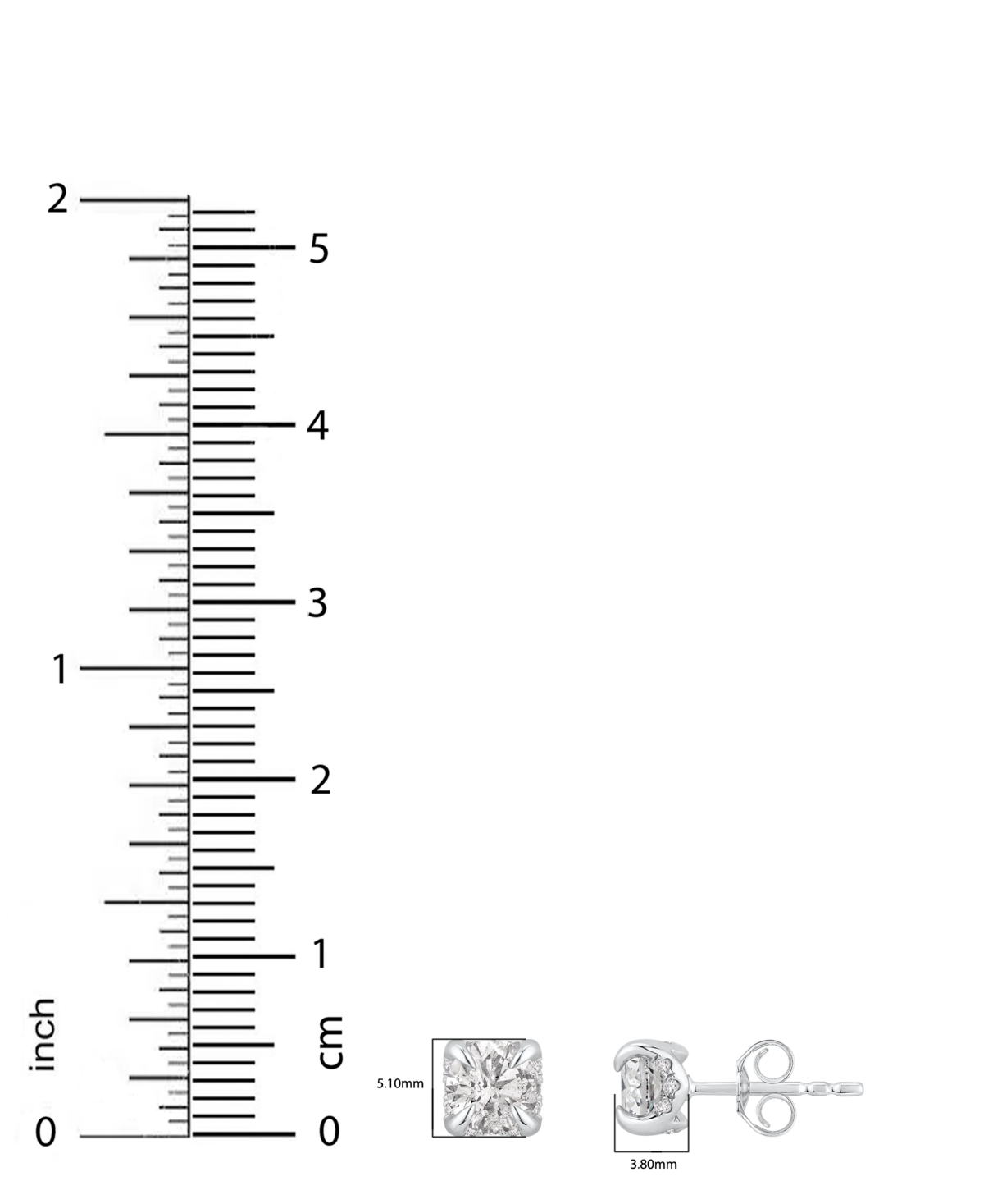 Macy's Diamond Stud Earrings (1 Ct. T.w.) In 14k White Gold In Metallic