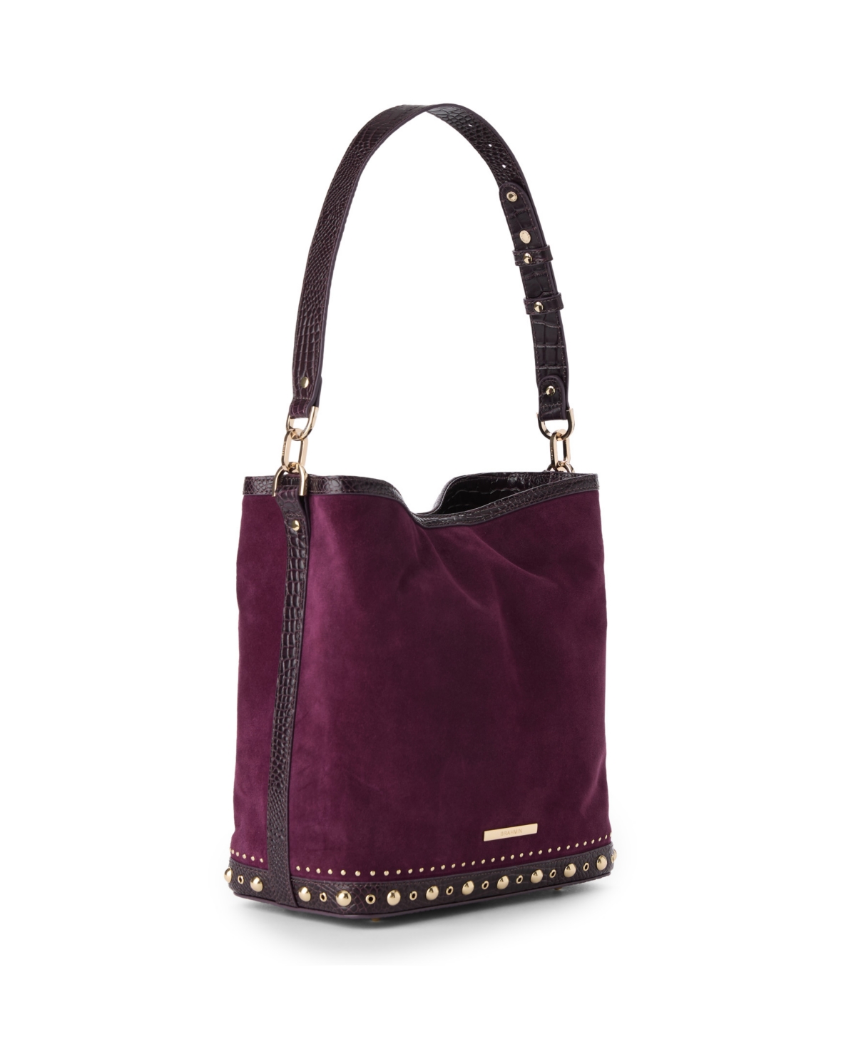 Brahmin Celina Small Bucket Bag In Purple