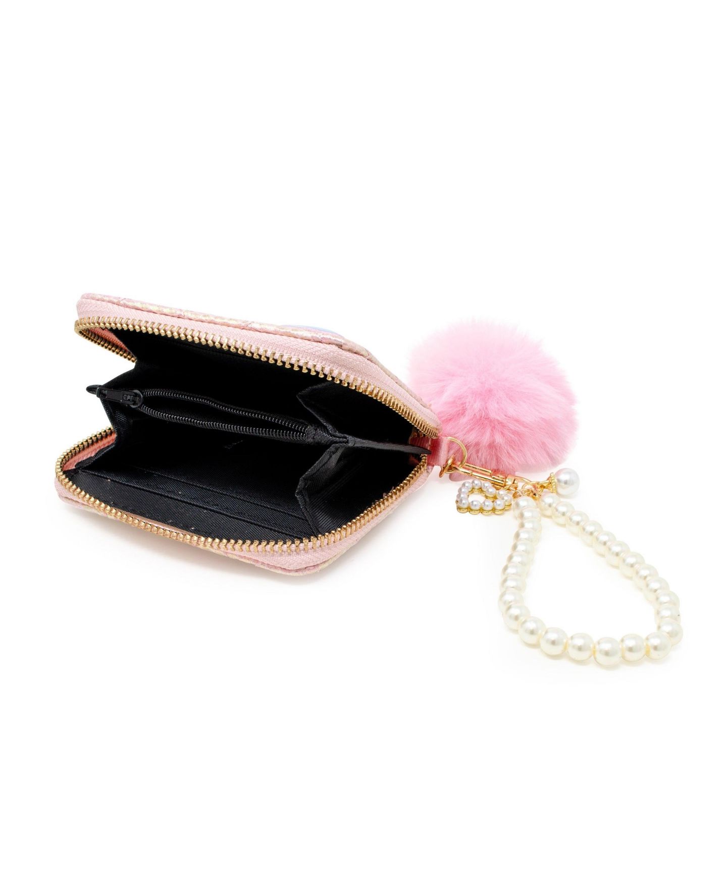 Кошелёк ZOMI GEMS Mermaid Tail Wallet with Pom-Pom & Pearl Strap для девочек, цвет: Розовый — фото 2