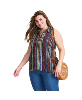 Women's Zip Neck Hi-Low Shirt