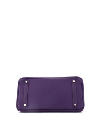 Birkin 30 Handbag Purple Togo with Palladium Hardware