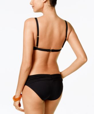 Shirred Banded Hipster Bikini Bottoms