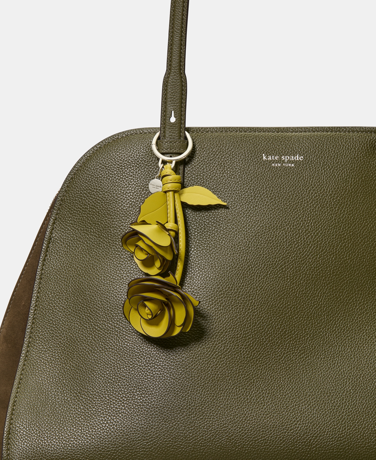 kate spade new york Smooth Leather Stacked Rose Bag Charm