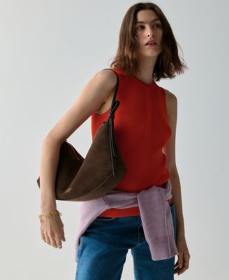 Loop Large Suede Shoulder Bag