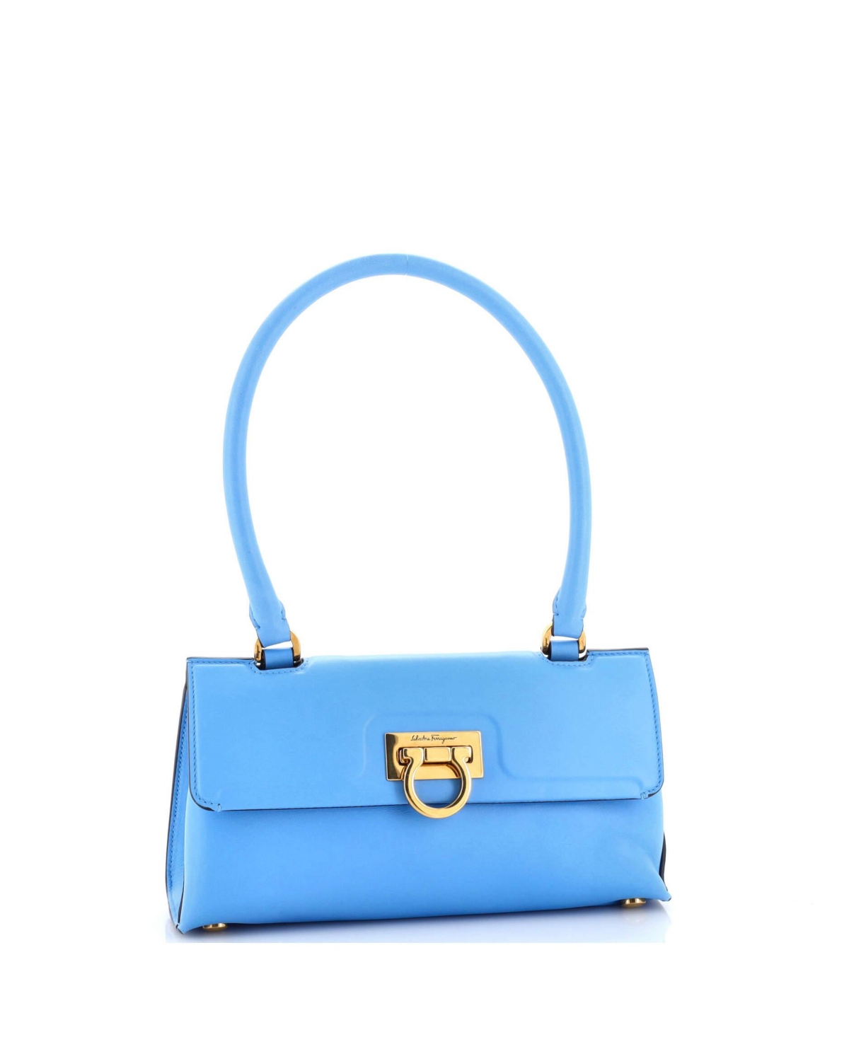 Pre-Owned Salvatore Ferragamo Trifolio Swing Bag Leather