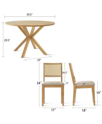 5-Piece Round Dining Set for Small Kitchen or Dining Room