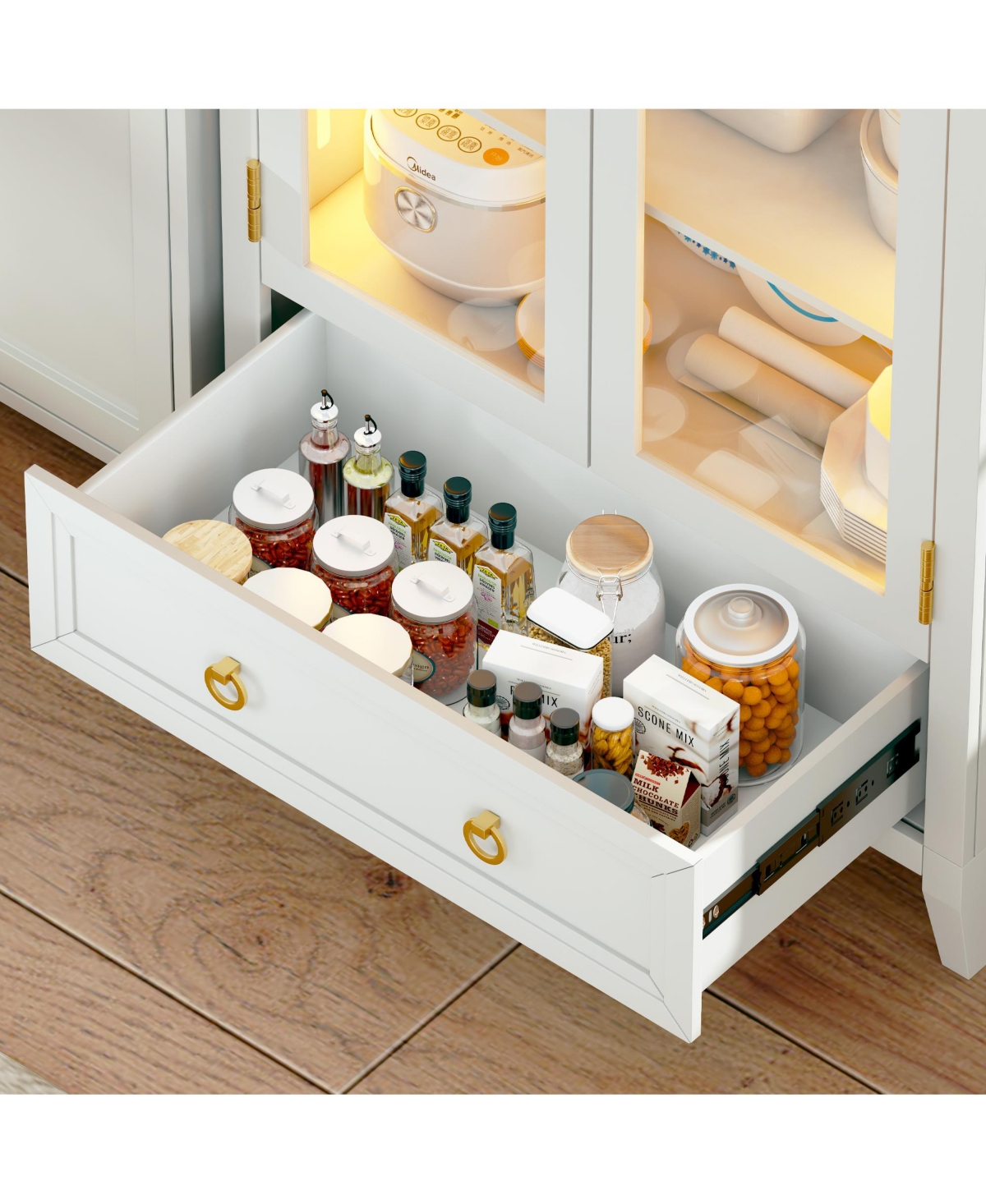 Vlsrka Vanity Makeup Desk with Mirror and Lights