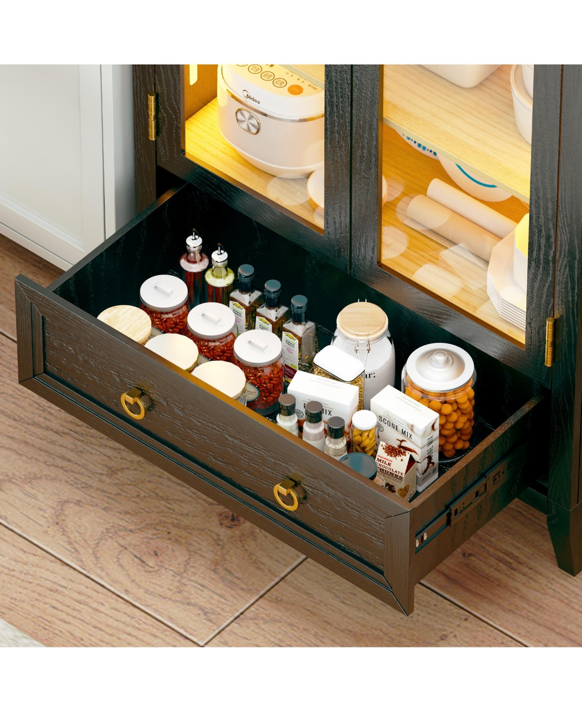 Vlsrka Vanity Makeup Desk with Mirror and Lights