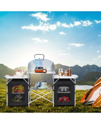 Folding Camping Table with Storage Organizer