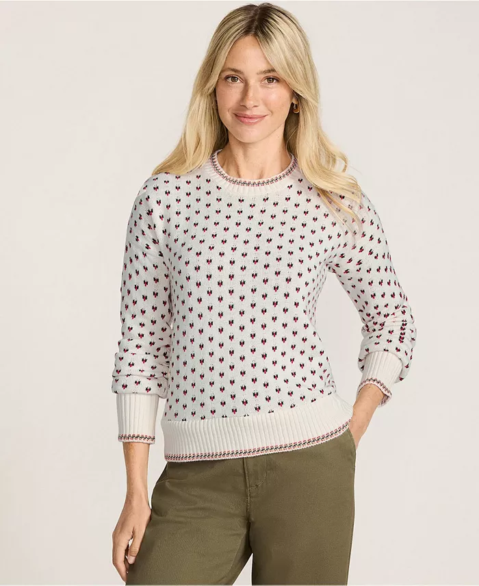Women's Drifter All Over Jacquard Jersey Crew Neck Sweater - thumbnail 4
