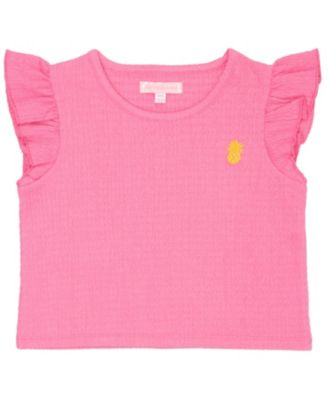 Girls 2 Piece Ruffle Sleeve Tank Top and Ruffle Hem Short Summer Set