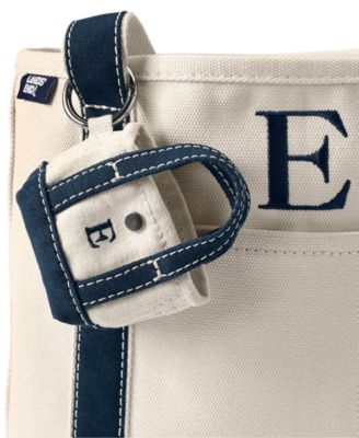 Pre-Monogrammed Letter E Micro Canvas Tote