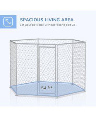 13.4' x 11.5' x 5.6' Dog Kennel Outdoor W/ Lockable Door