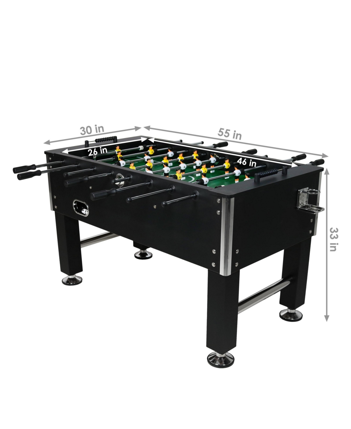 Sunnydaze Decor 55 in Foosball Game Table with Drink Holders