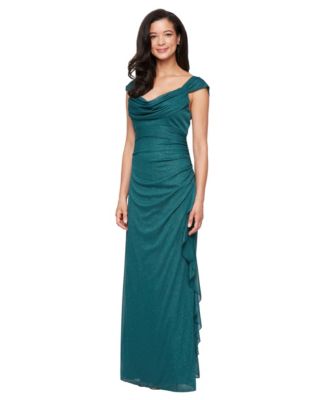 Alex Evenings - Women's Long Sleeveless Glitter Mesh Dress