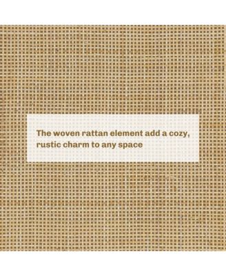 Bohemian Sideboard with 4 Rat Doors and Shelves, Natural