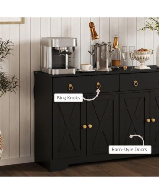 Kitchen Storage Sideboard, Buffet Cabinet with Barn Doors,