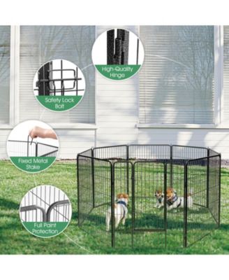 8 Metal Panel Heavy Duty Pet Playpen Dog Fence with Door-40 Inch