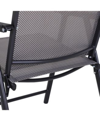 Set of 4 Outdoor Folding Chairs for Patio, Camping, Beach,