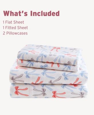 Intelligent Design Novelty Printed Flannel 4-Pc. Sheet Set, Full