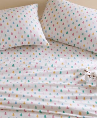 Novelty Printed Flannel 4-Pc. Sheet Set, Queen