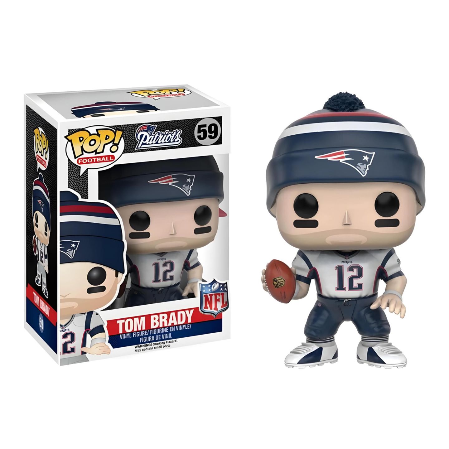 Детская фигурка Funko Pop! New England Patriots Tom Brady AFA Graded 9.0 3.75" Vinyl Figure Ages 6+ — фото 1