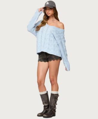 Women's Zarina Studded Faux Suede Shorts