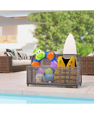 Pool Float Storage with Wheels, Pool Caddy, Dark