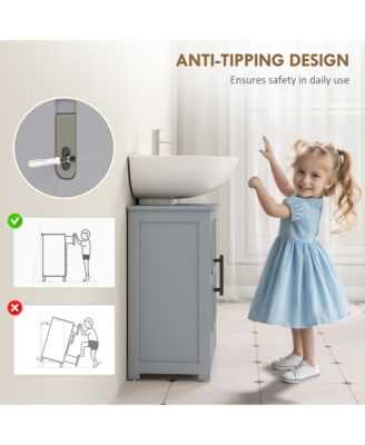 Pedestal Sink Storage Cabinet, Bathroom Sink Cabinet, Light