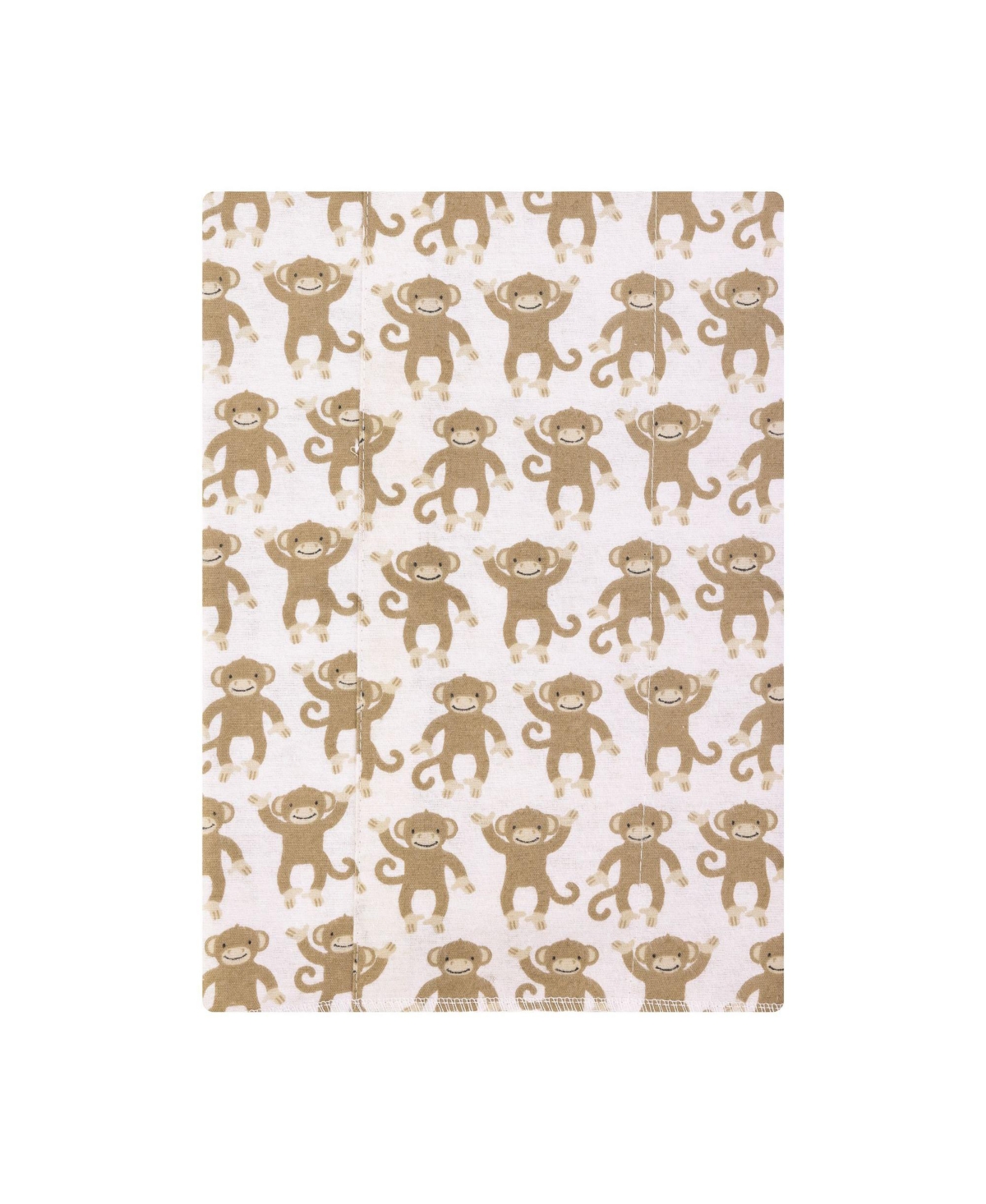 Hudson Baby Infant Boys Cotton Flannel Burp Cloths -Pack, Monkey