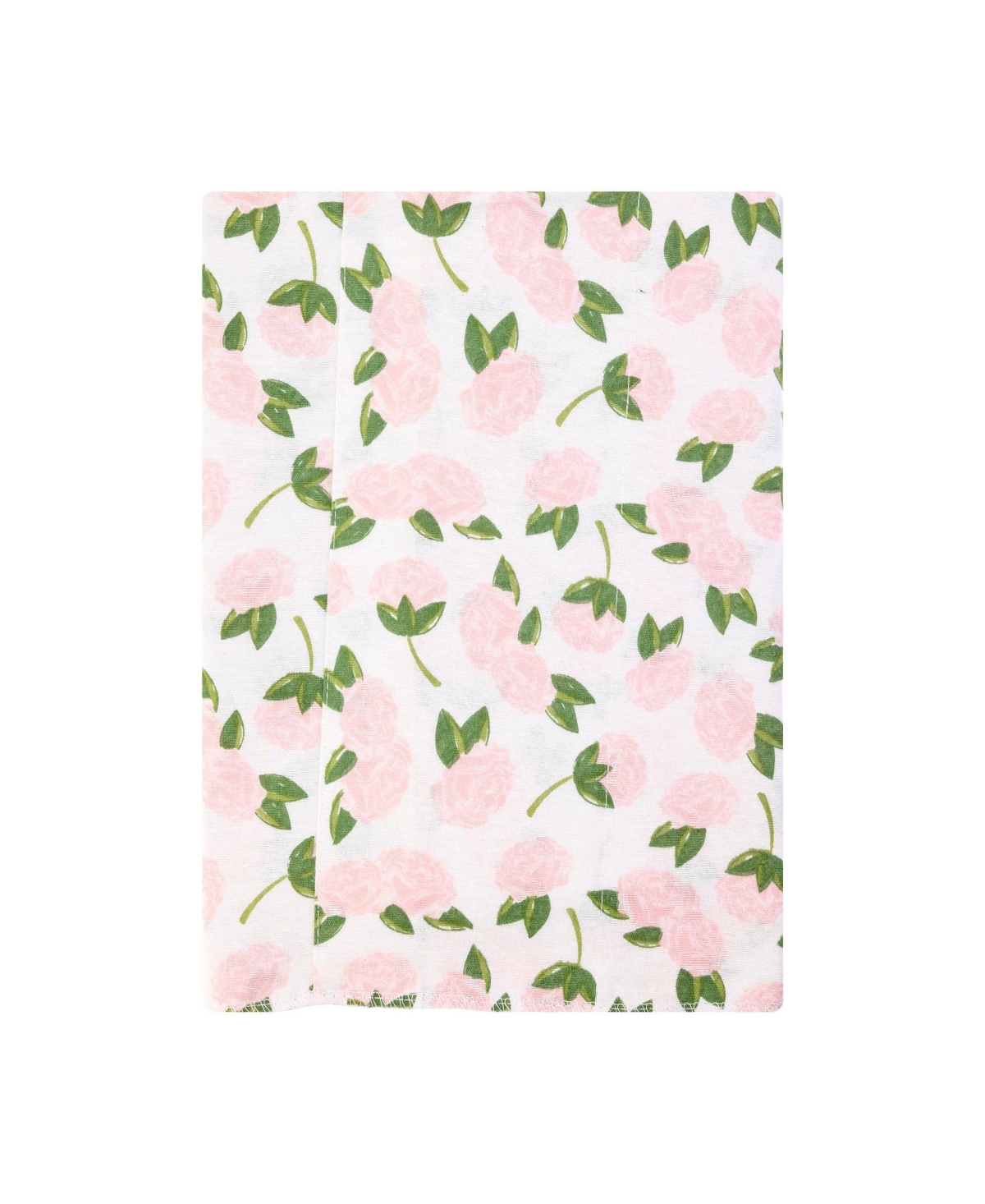 Hudson Baby Infant Girls Cotton Flannel Burp Cloths -Pack, Pink Peony