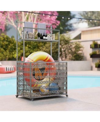 Rat Pool Float Storage Organizer, Pool Float Holder with Shelf