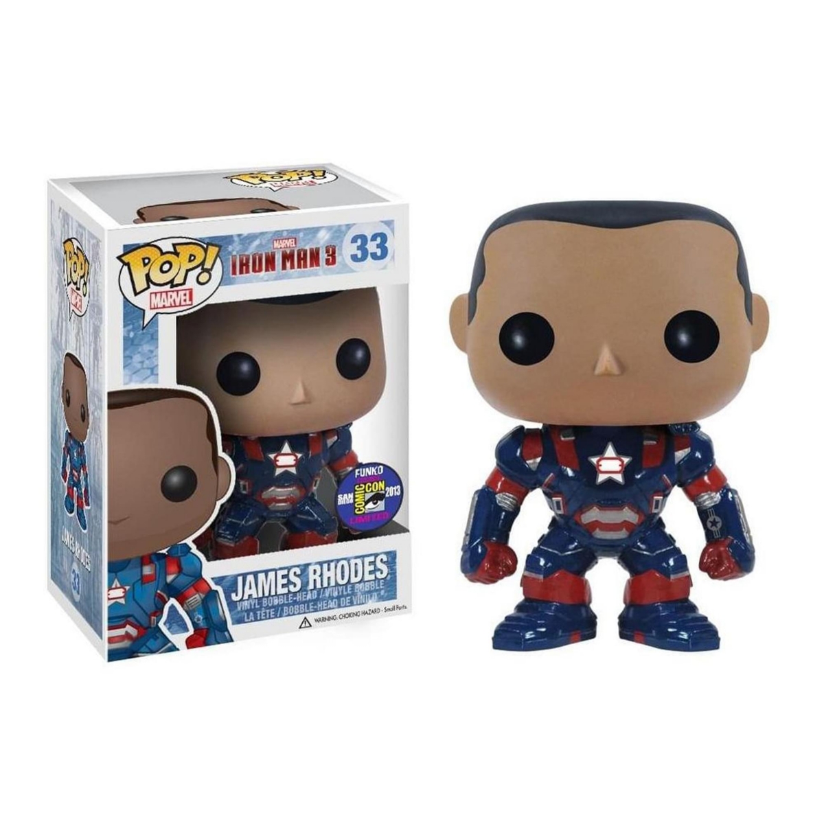 Funko Marvel Pop Vinyl: Iron Man 3 Movie James Rhodes Sdcc 2013 Exclusive Chase
