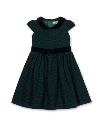 Big Girls Organic Flutter Sleeve Peter Pan Collar Party Dress