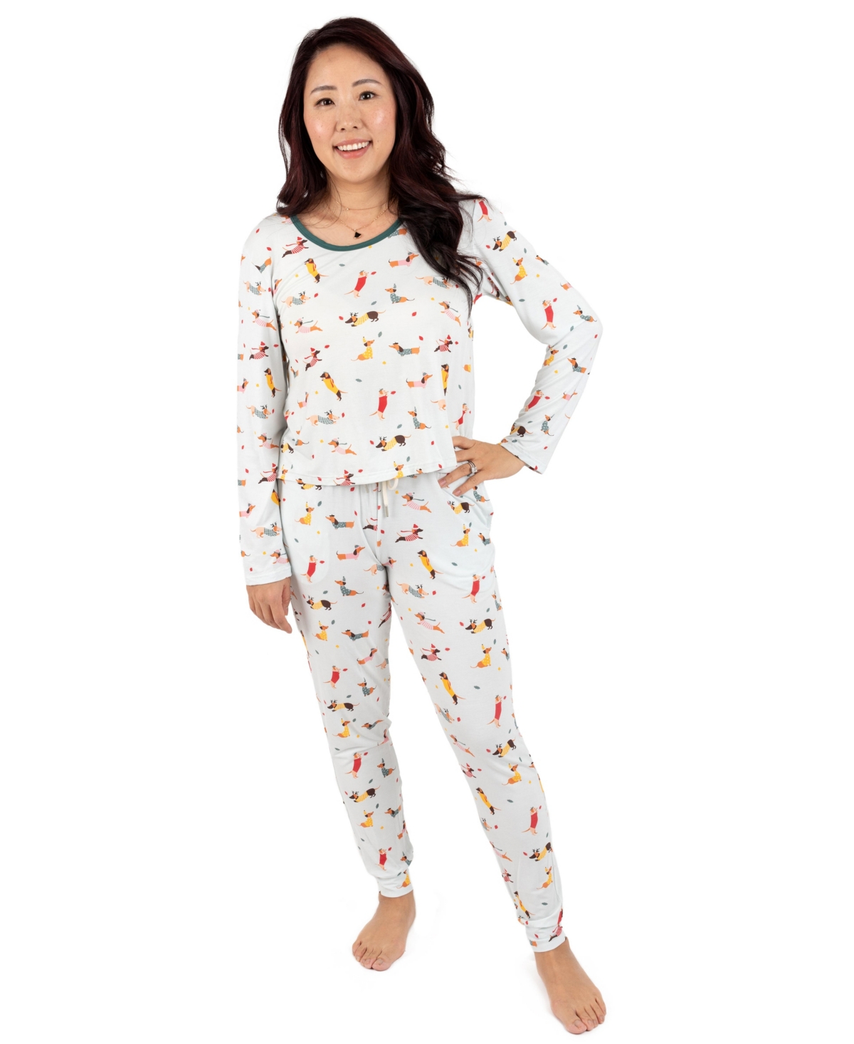Leveret Women's Two Piece Viscose from Bamboo Holiday Pajamas