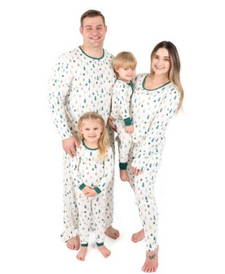 Matching Family White Pine Trees Viscose Christmas Pajamas