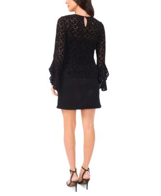 Women's Lace Ruffle Detail Top