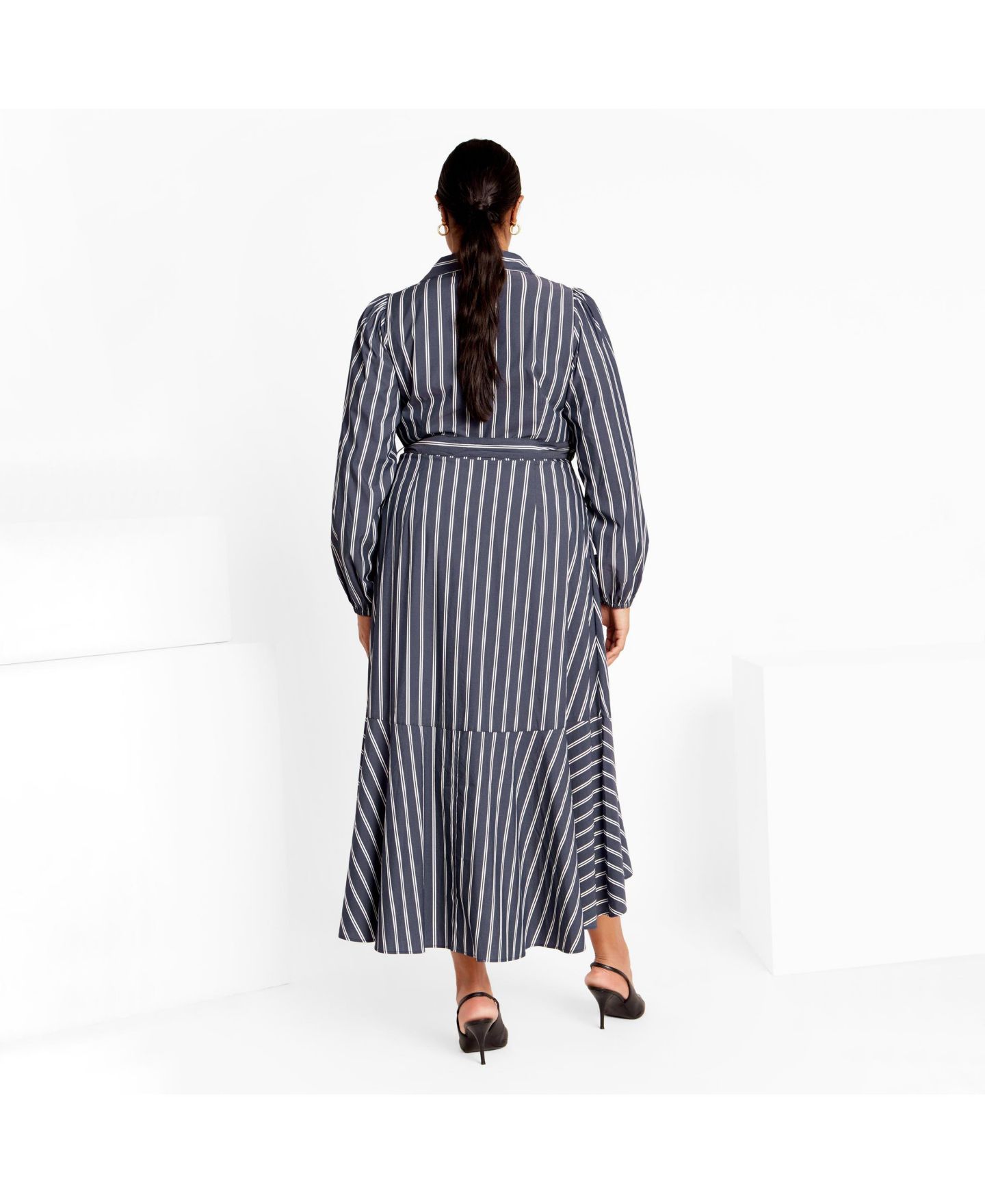 Женское платье CITY CHIC Plus Size Selena Wrap, цвет: Тёмно-синий — фото 3