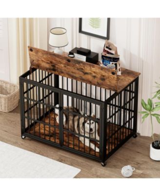 Dog Crate Wrought Iron Frame Door with Side Openings