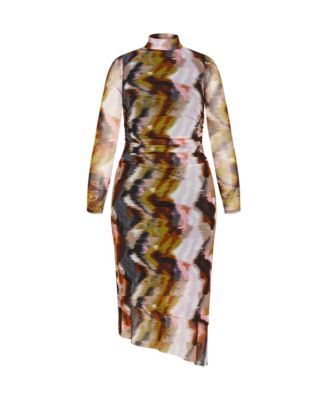 Women's Plus Size Mesh Miranda Print Dress